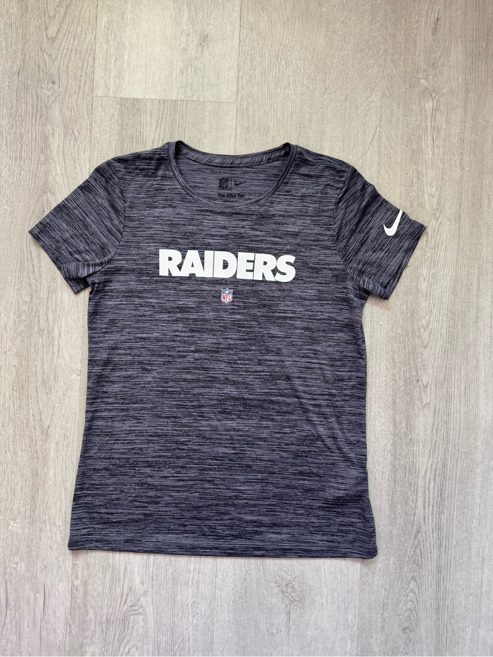 Nike Women's Black Heather Raiders Short Sleeve Tee